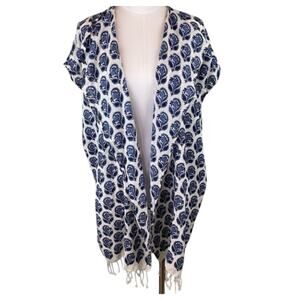 J.Crew Kimono-Cover-up Cotton Linen Blend Size M-L